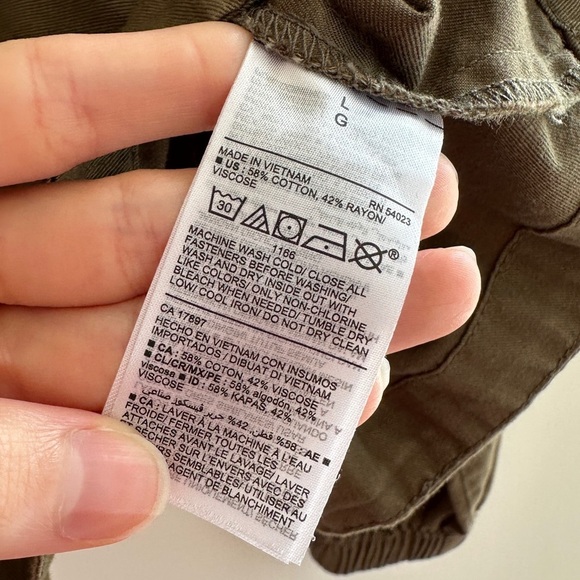 Old Navy Army Green Utility Cropped Jacket, Size Large - Picture 7 of 15